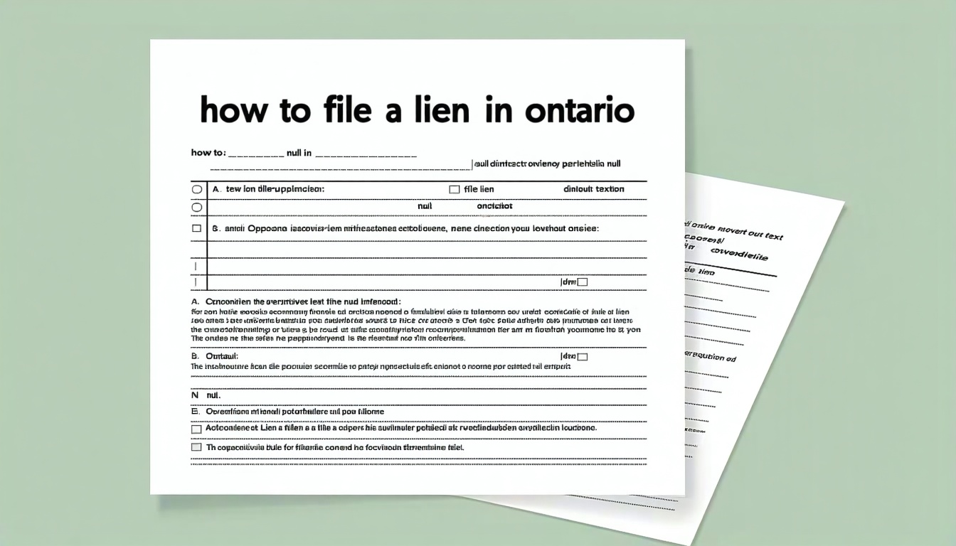 how to file a lien in ontario