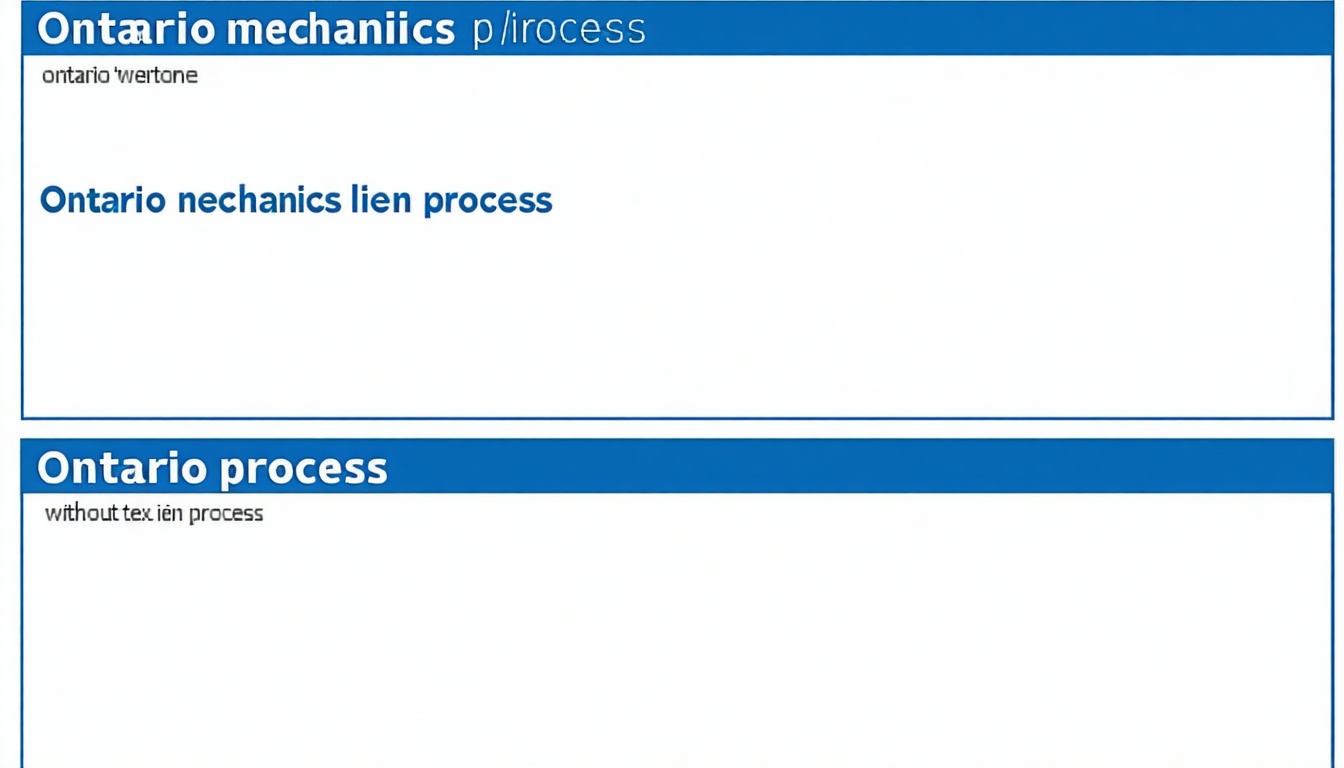 ontario mechanics lien process